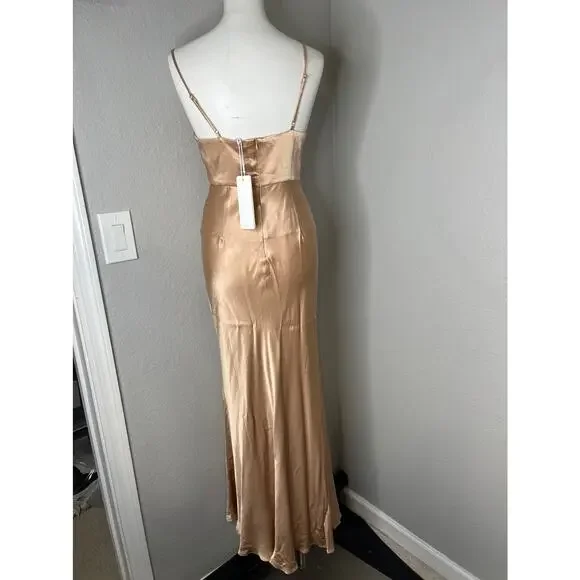 knee length dresses for ladies Shona Joy La Lune Cross Draped Maxi Dress In Sage main image 1